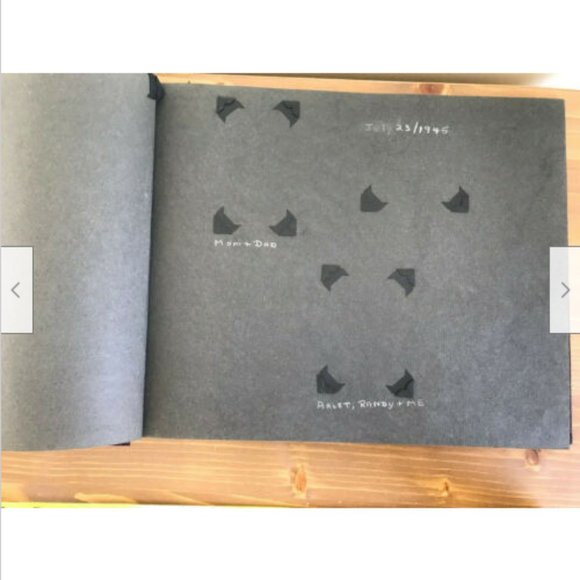 Vtg 1960s Scrapbook Album w/ Bird Cover Design Refillable Black Pages Ephemera - Picture 4 of 9